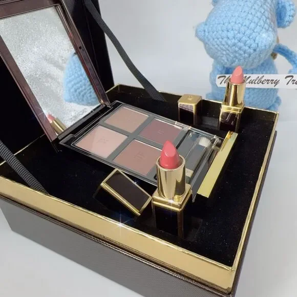 Tom Ford IRIS BRONZE Eye Quad + CASABLANCA SPICED HONEY Mini Lip Color Set NIB - Picture 4 of 14